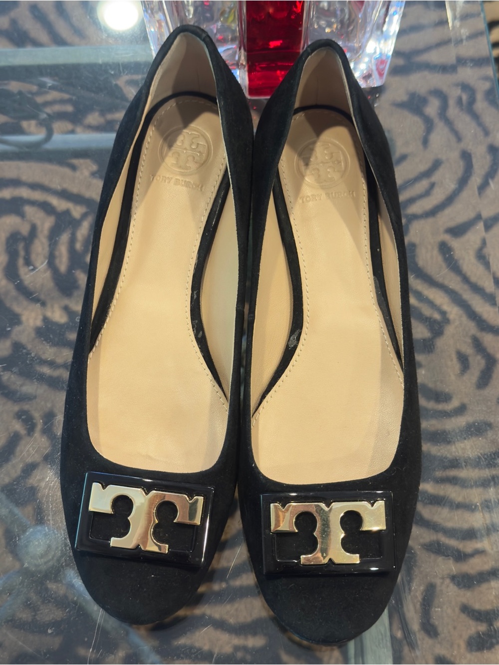 Black Suede Women’s Slip-On Loafers size 6.5 M